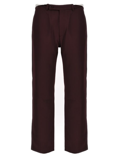 'Rolled Waistband Tailored' pants MARTINE ROSE Bordeaux