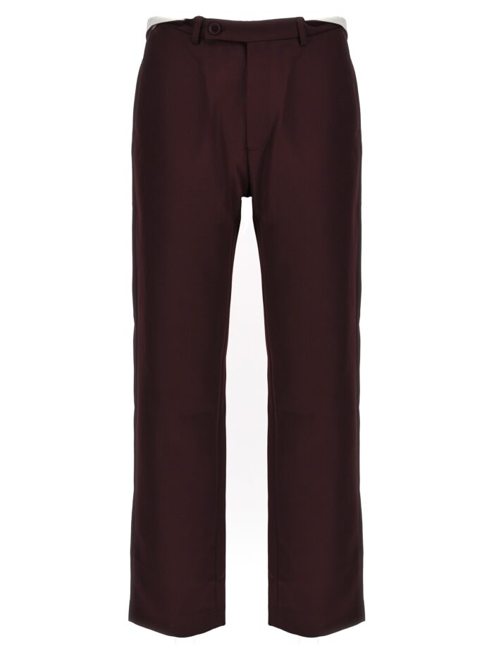 'Rolled Waistband Tailored' pants MARTINE ROSE Bordeaux