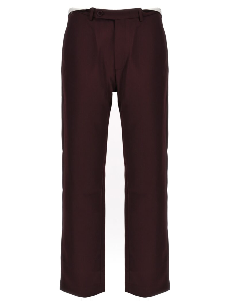 'Rolled Waistband Tailored' pants MARTINE ROSE Bordeaux