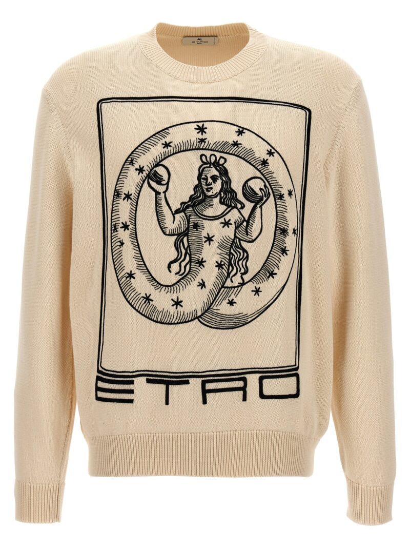 Logo embroidery sweater ETRO Beige