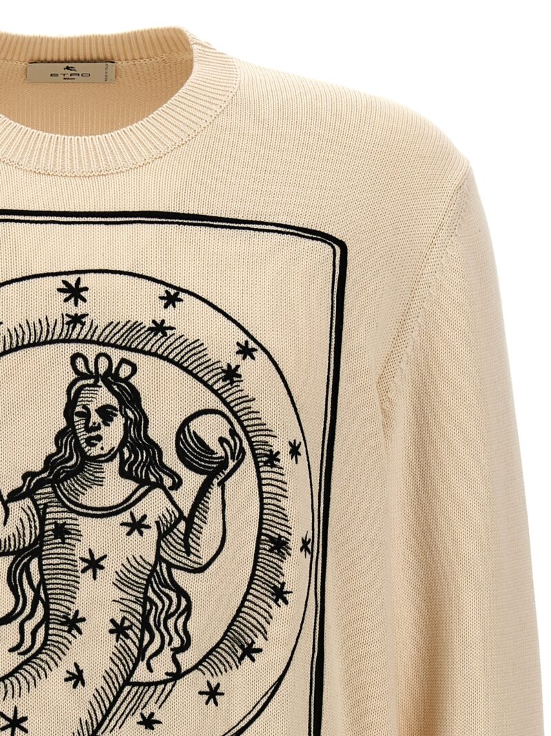 Logo embroidery sweater Man ETRO Beige