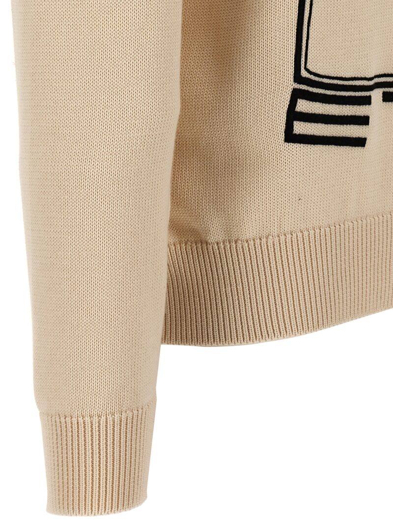 Logo embroidery sweater 100% cotton ETRO Beige