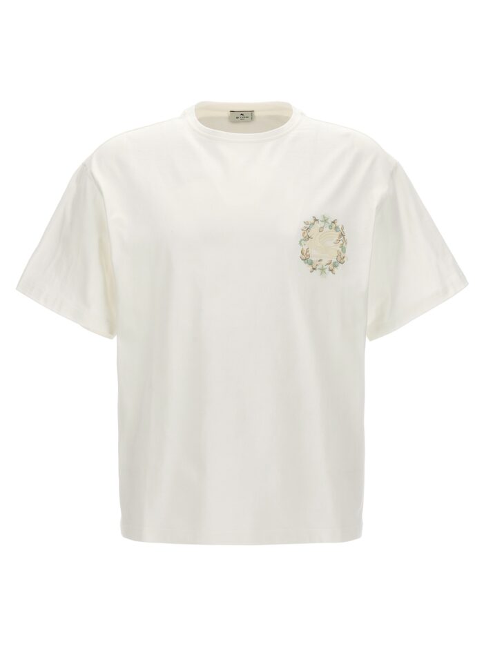 Logo embroidery t-shirt ETRO White