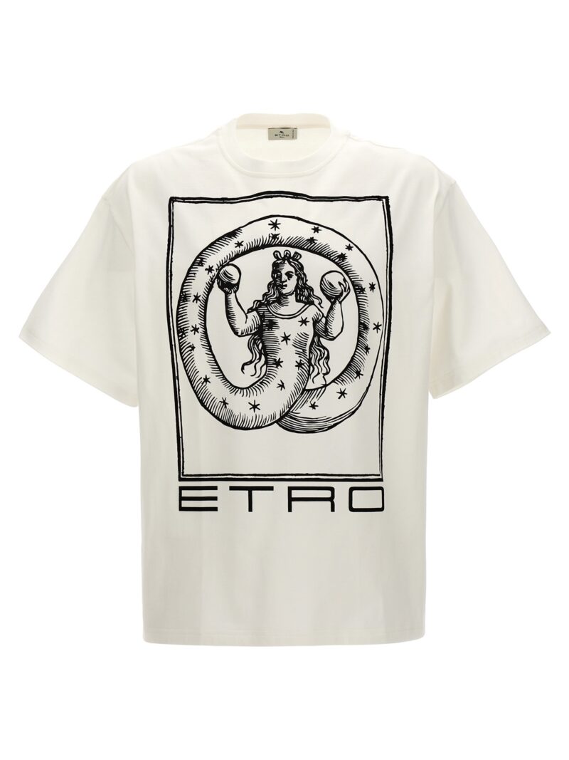 Logo print T-shirt ETRO White/Black