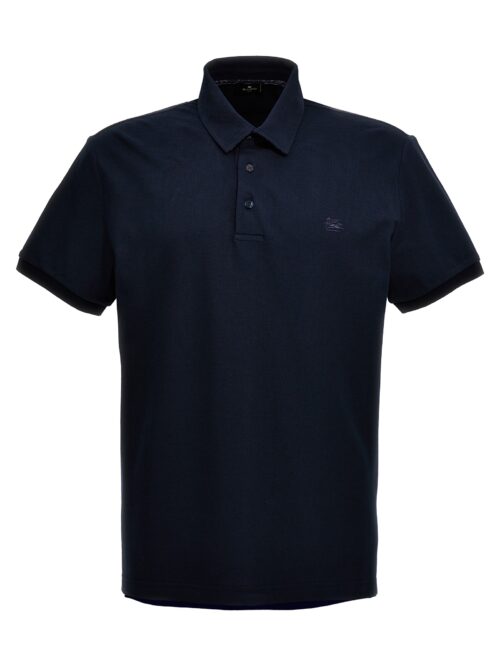 Logo embroidery polo shirt ETRO Blue