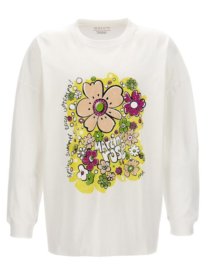 'Festival Flower' T-shirt MARTINE ROSE White