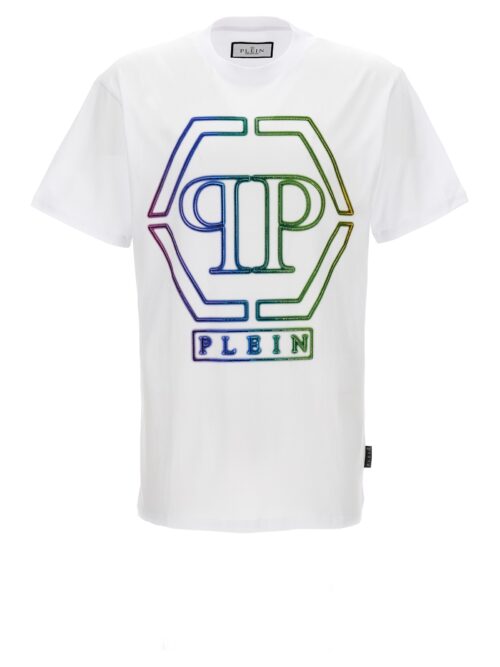 Rhinestone logo T-shirt PHILIPP PLEIN White