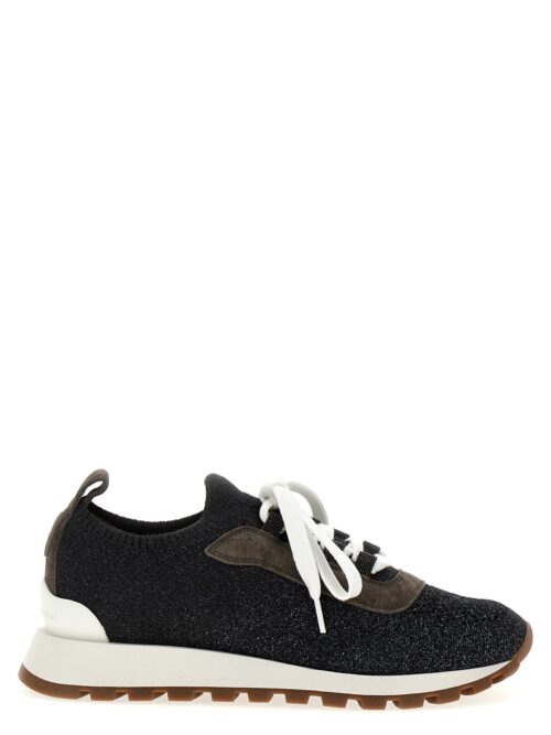 Lurex sneakers BRUNELLO CUCINELLI Gray