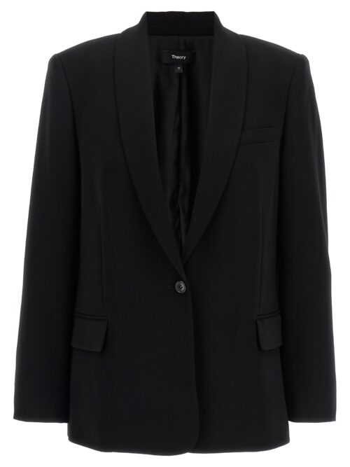 Single-breasted blazer THEORY Black