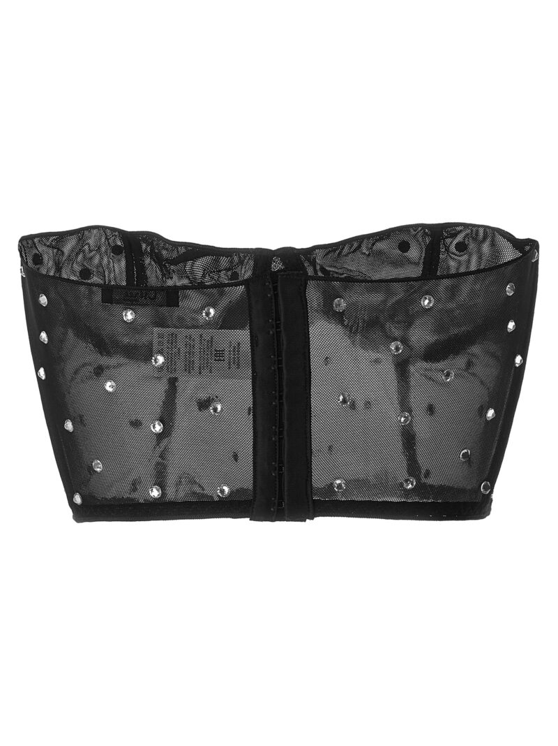 'Gem' corset top OGT332BLACKCRYSTAL OSÈREE Black