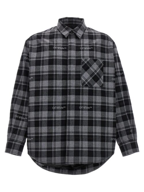 'Check Flannel Padded' jacket OFF-WHITE Gray