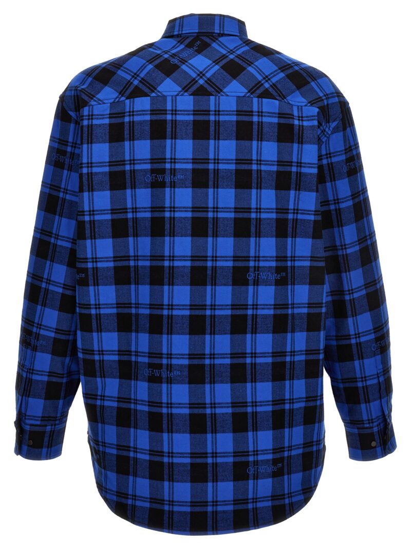 'Check Flannel' overshirt OMES003F23FAB00148004800 OFF-WHITE Blue