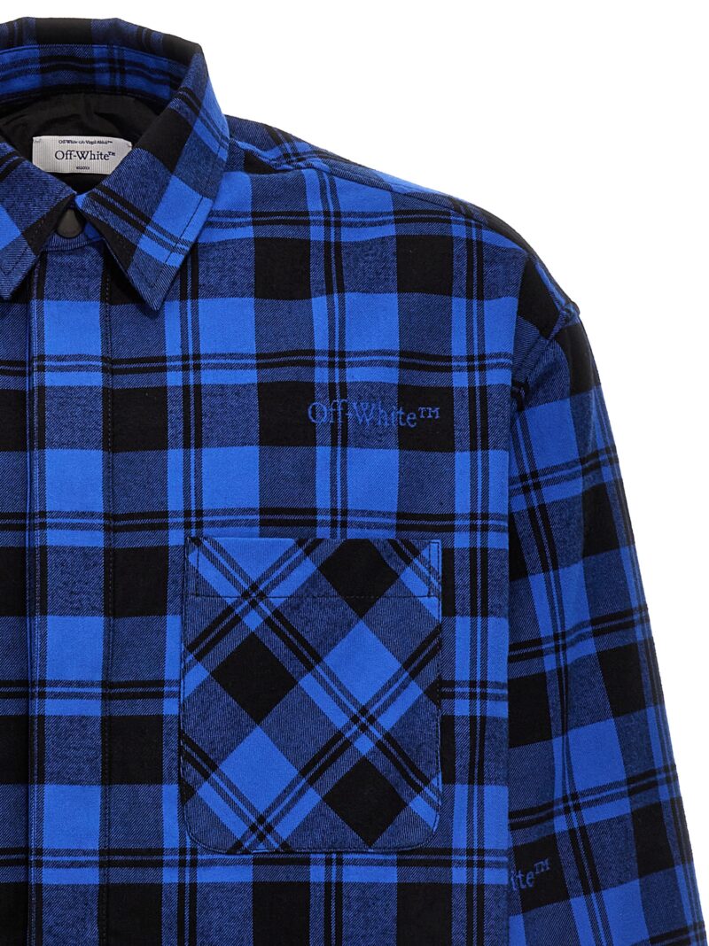 'Check Flannel' overshirt Man OFF-WHITE Blue