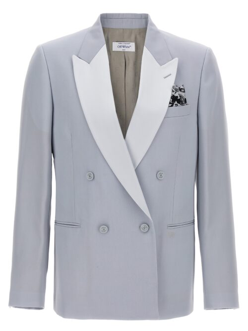 'Tattoo Drywo Smoking' blazer OFF-WHITE Light Blue