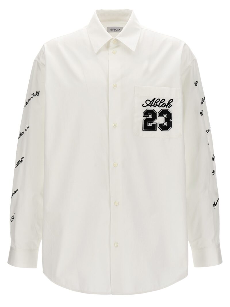 '23 Logo Heavycoat' shirt OFF-WHITE White/Black