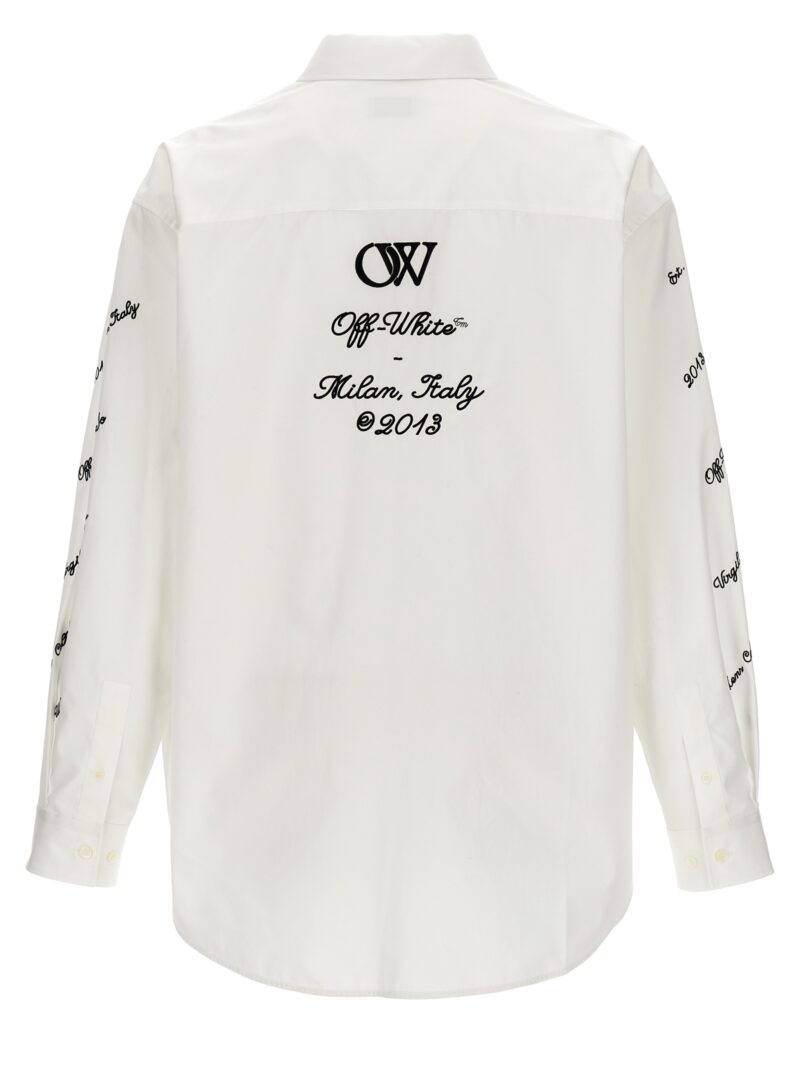 '23 Logo Heavycoat' shirt OMGE004S24FAB00201100110 OFF-WHITE White/Black