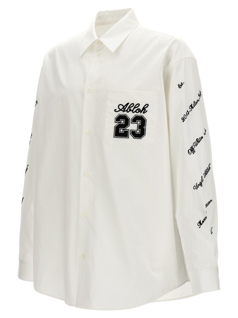 '23 Logo Heavycoat' shirt Man OFF-WHITE White/Black