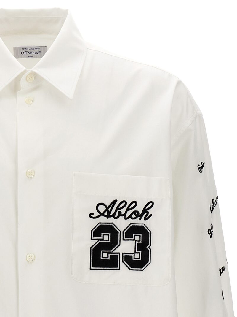 '23 Logo Heavycoat' shirt 100% cotton OFF-WHITE White/Black