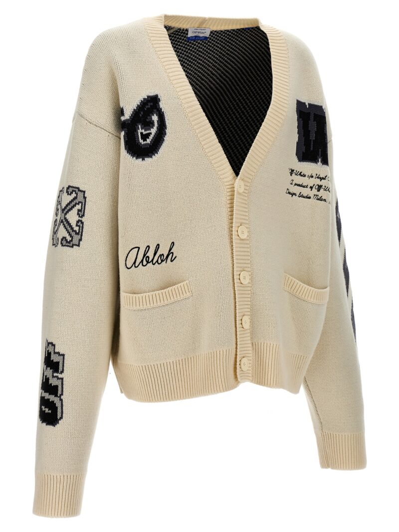 'Varsity' cardigan 100% polyester OFF-WHITE Multicolor