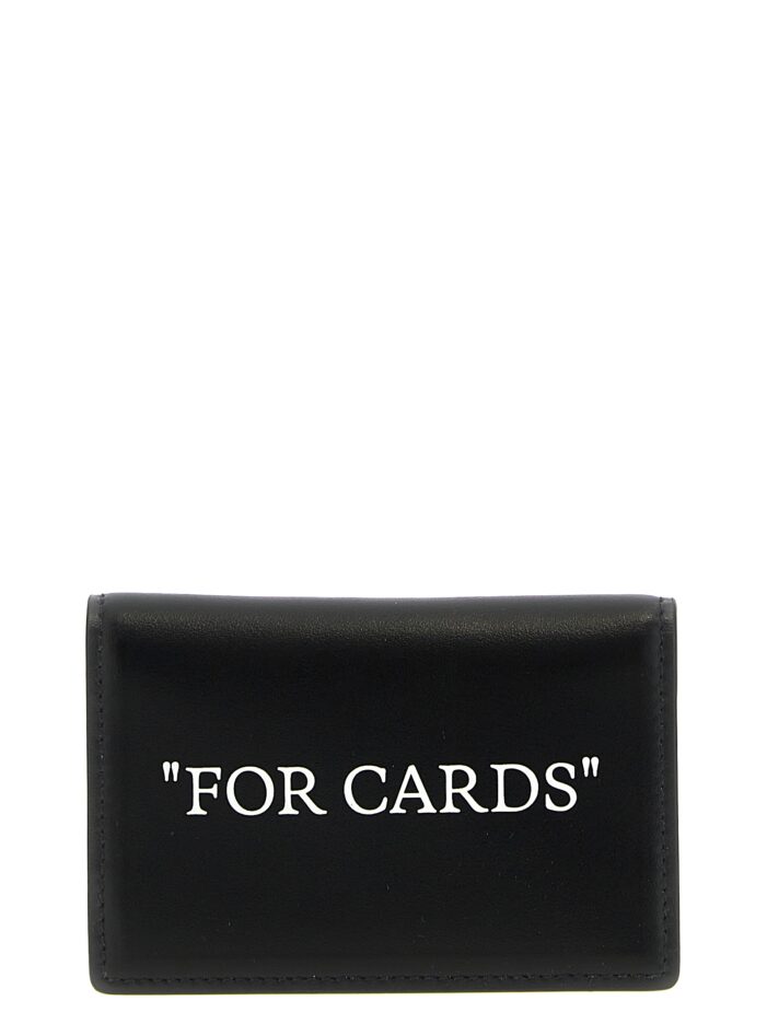 'Quote Bookish' card holder OFF-WHITE White/Black