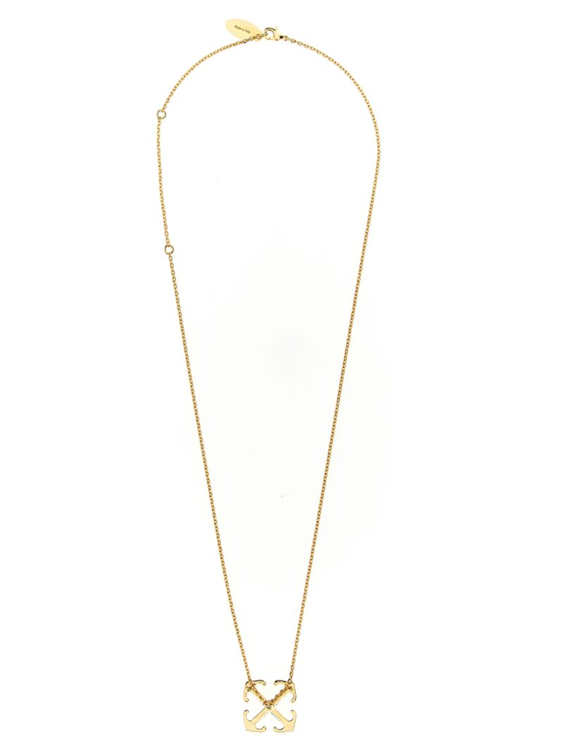 'Arrow strass' necklace OWOB136S24MET00176007600 OFF-WHITE Gold