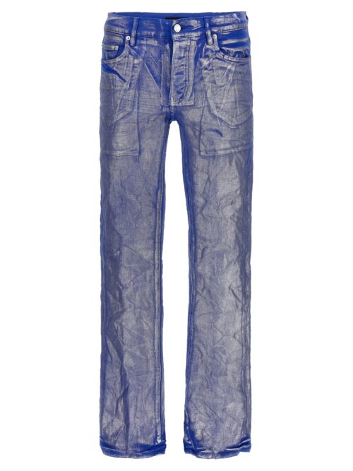 'Silver foil flare' jeans PURPLE Blue