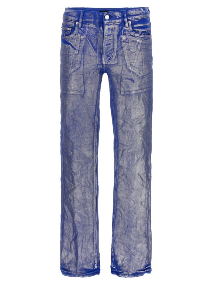 'Silver foil flare' jeans PURPLE Blue
