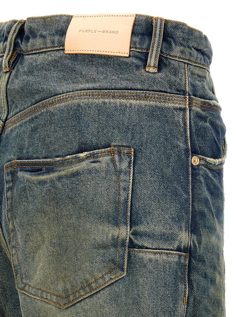 'Relaxed vintage dirty' jeans 100% cotton PURPLE Blue