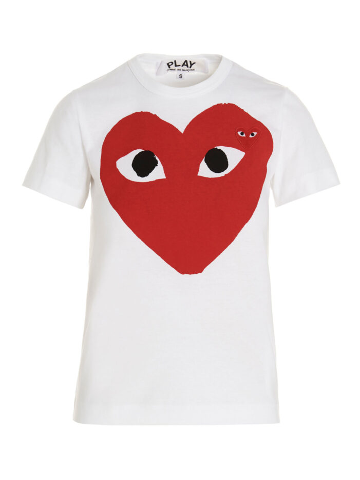 'Red Heart' t-shirt COMME DES GARÇONS PLAY White