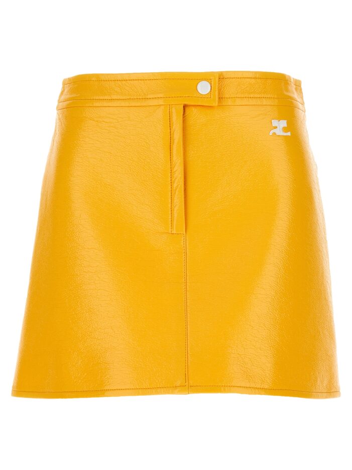 'ReEdition Vinyl Mini' skirt COURREGES Yellow