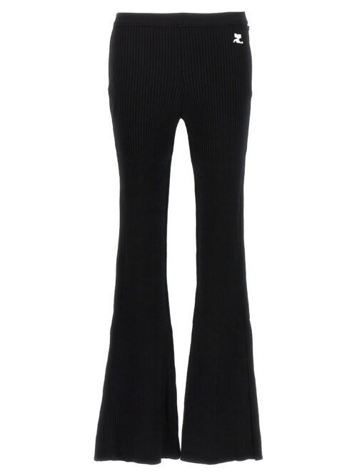 'Reedition rib knit' pants COURREGES Black