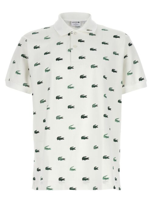 Logo print polo shirt LACOSTE White