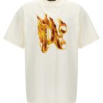 'Burning Monogram' T-shirt PALM ANGELS White