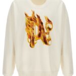 'Burning monogram' sweatshirt PALM ANGELS White