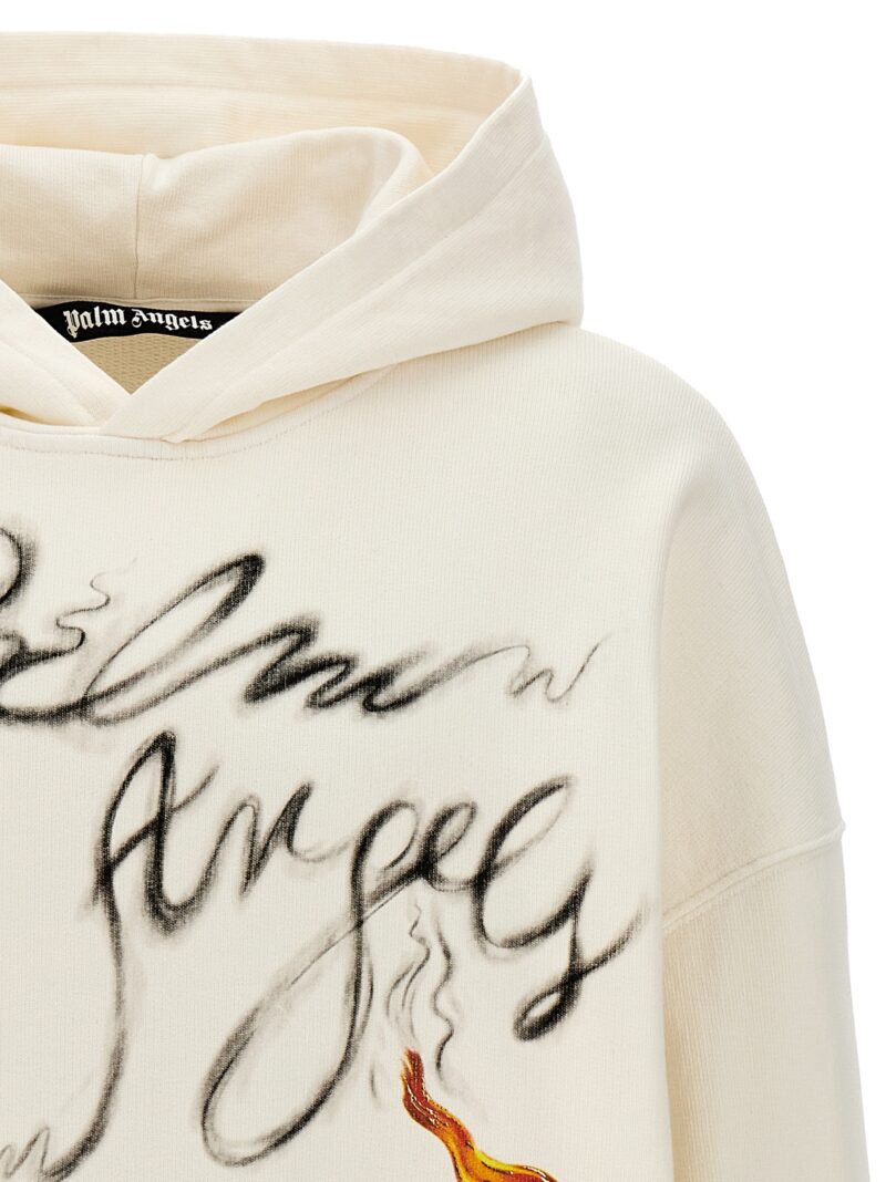 'Foggy PA' hoodie Man PALM ANGELS White