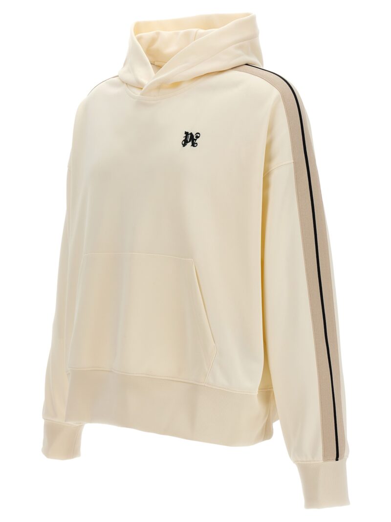 'Monogram' hoodie Man PALM ANGELS White/Black