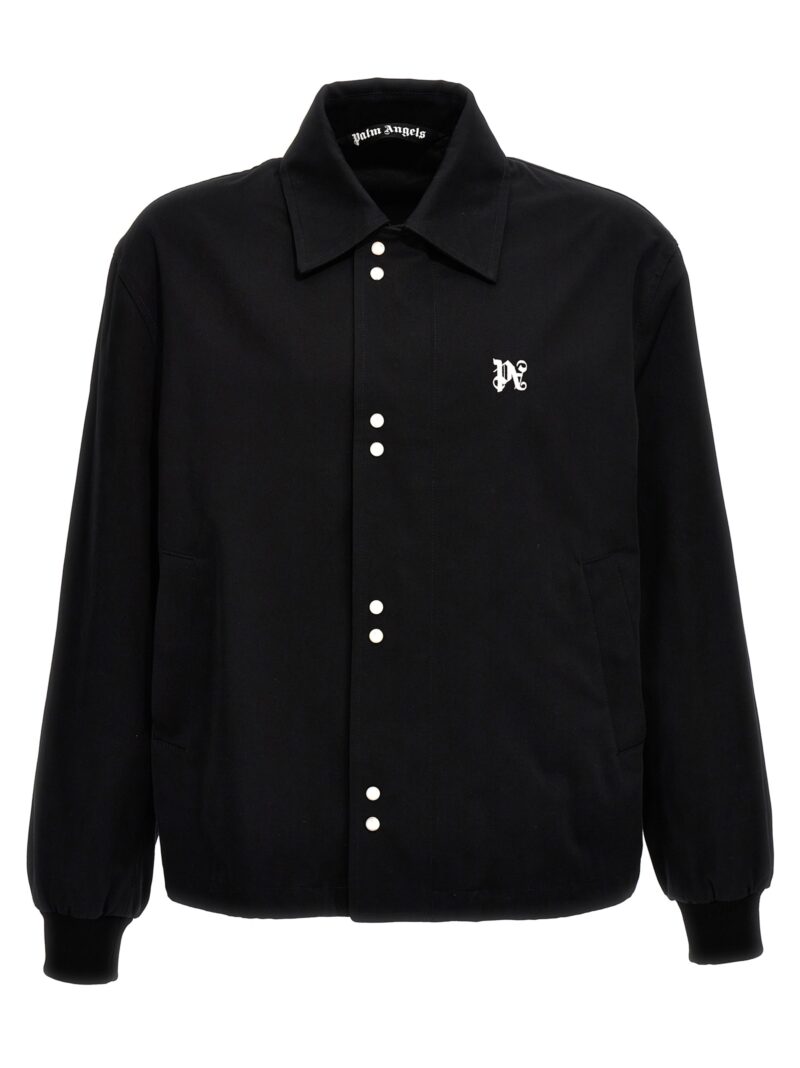 'Monogram Coach' jacket PALM ANGELS White/Black