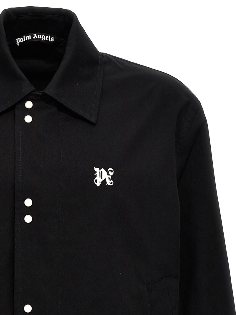 'Monogram Coach' jacket Man PALM ANGELS White/Black