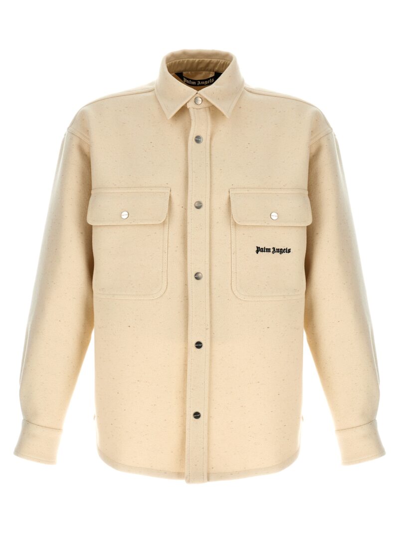 'Pocket Logo' overshirt PALM ANGELS White