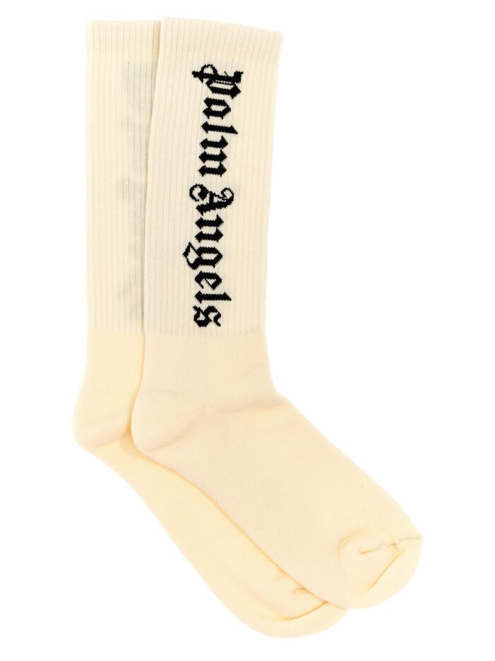 'Classic Logo' socks PALM ANGELS White/Black