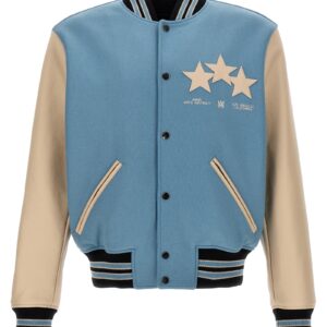 'Stars Varsity' bomber jacket AMIRI Light Blue