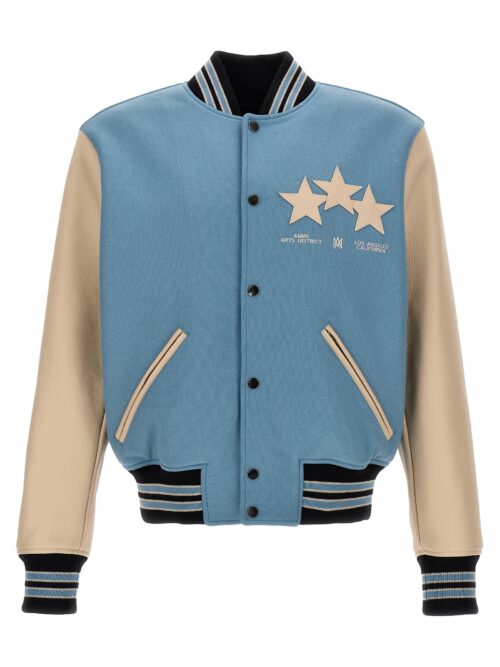 'Stars Varsity' bomber jacket AMIRI Light Blue