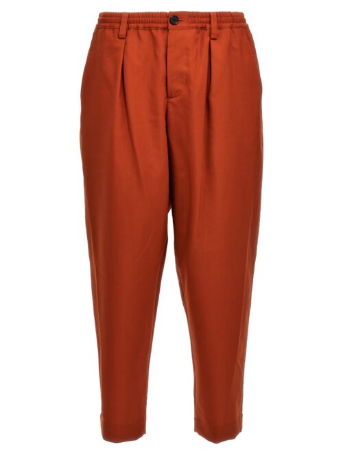 Wool pants MARNI Orange