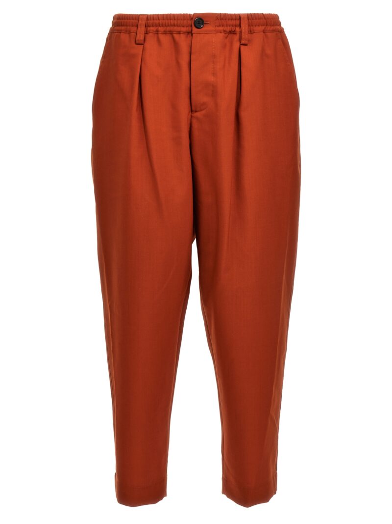 Wool pants MARNI Orange