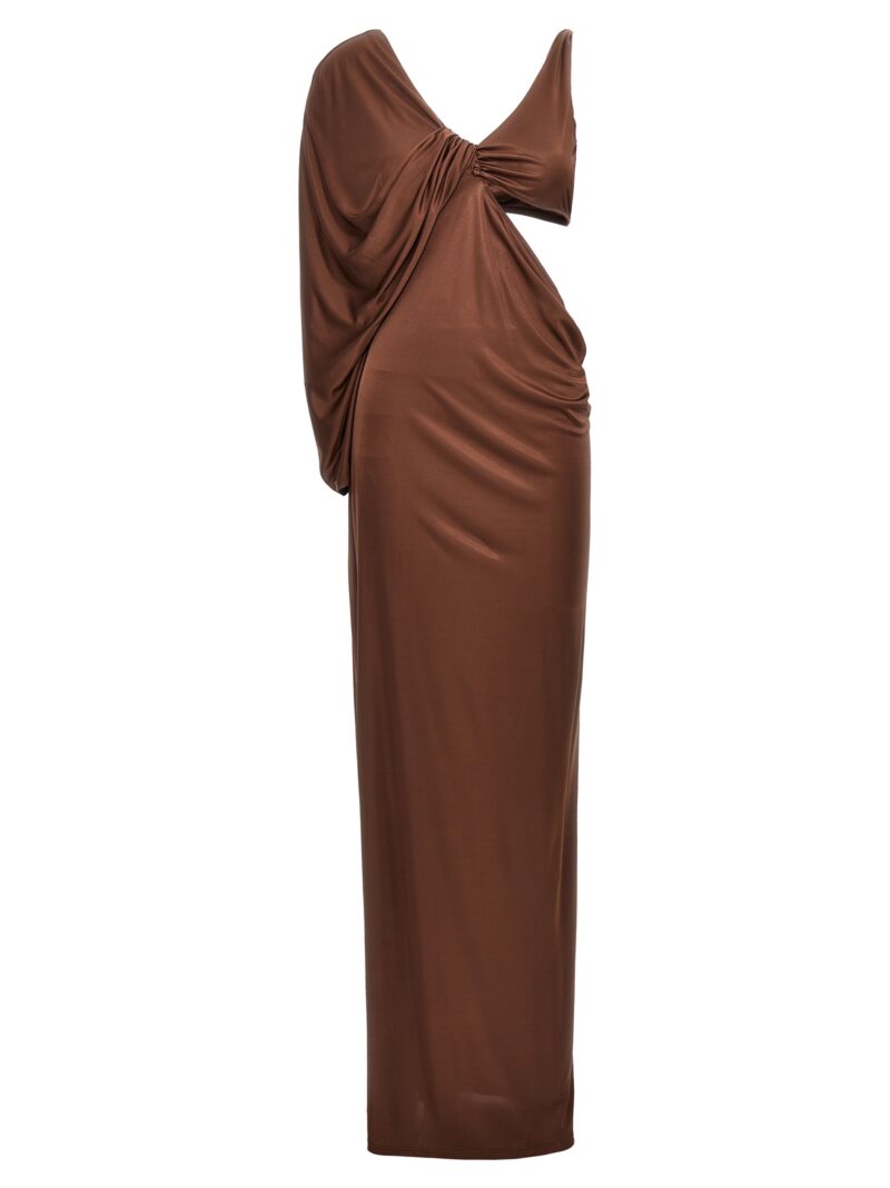 Draped dress ATLEIN Brown