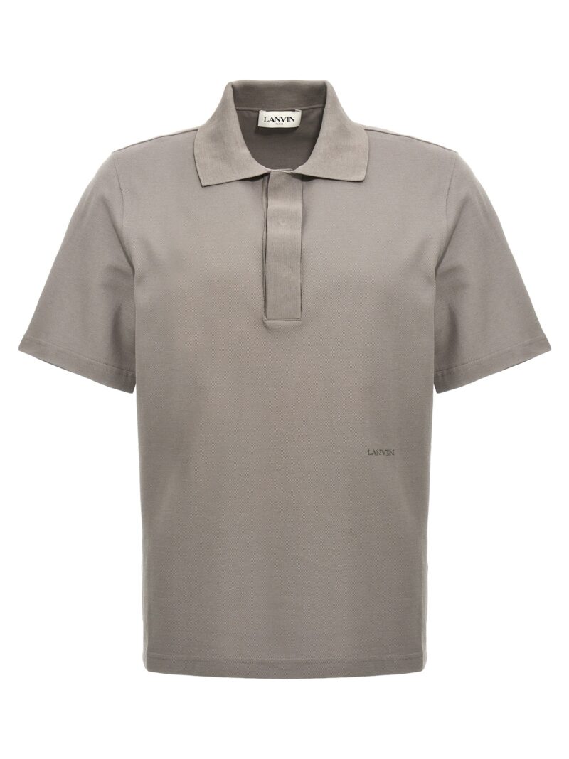 Logo embroidery polo shirt LANVIN Gray