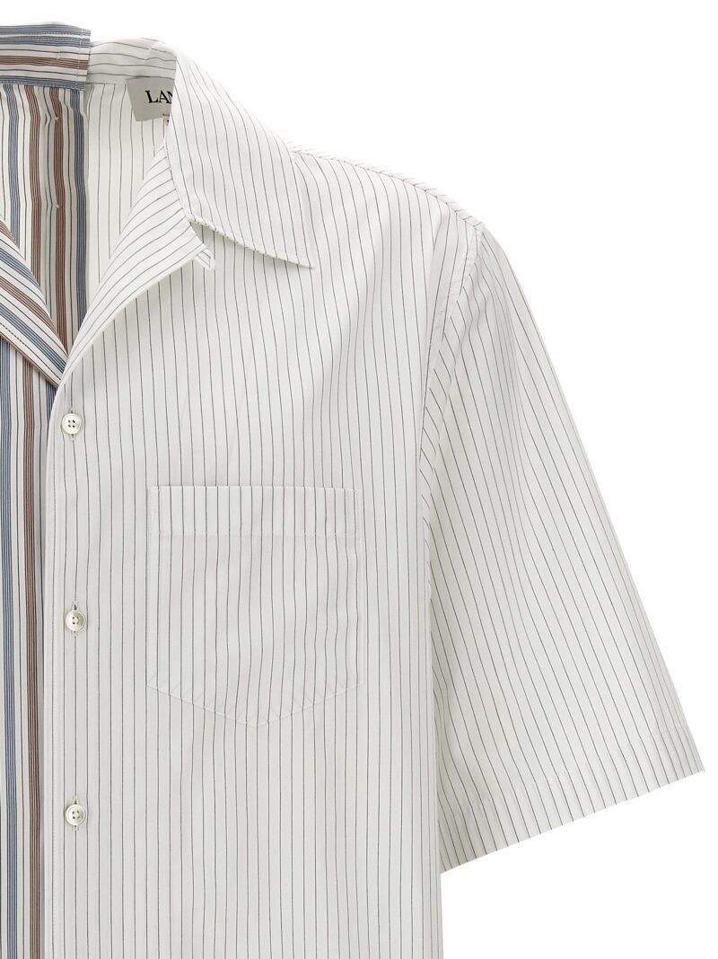 Asymmetric striped shirt Man LANVIN Multicolor