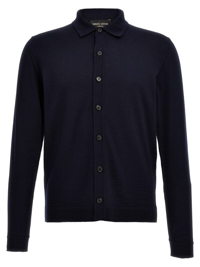 Knitted shirt ROBERTO COLLINA Blue