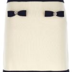 'Cream Knit Bow Mini' skirt SELF PORTRAIT Multicolor
