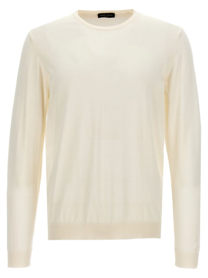 Cotton sweater ROBERTO COLLINA White